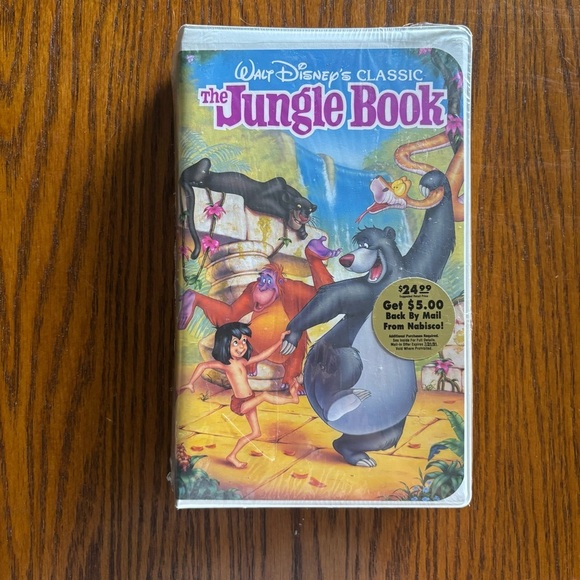 RARE UNOPENED Black Diamond Walt Disney's THE JUNGLE BOOK VHS (1991)#1122 USA - Picture 1 of 5